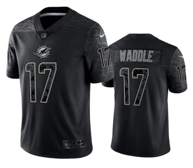 Men's Miami Dolphins Active Player Custom Black Reflective Limited Stitched Football Jersey Men's Miami Dolphins Active Player Custom Black Reflective Limited Stitched Football Jersey
